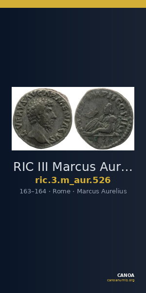 RIC III Marcus Aurelius 526 — CANOA