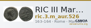 RIC III Marcus Aurelius 526 — CANOA