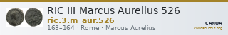 RIC III Marcus Aurelius 526 — CANOA
