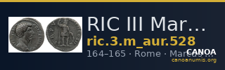 RIC III Marcus Aurelius 528 — CANOA