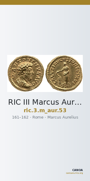 RIC III Marcus Aurelius 53 — CANOA