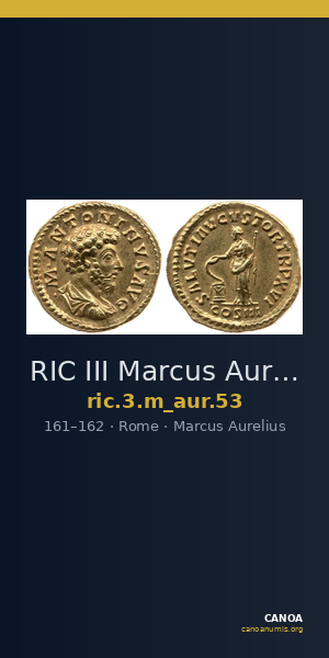 RIC III Marcus Aurelius 53 — CANOA