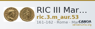 RIC III Marcus Aurelius 53 — CANOA