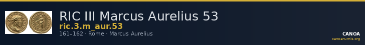 RIC III Marcus Aurelius 53 — CANOA