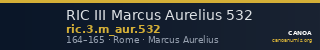 RIC III Marcus Aurelius 532 — CANOA