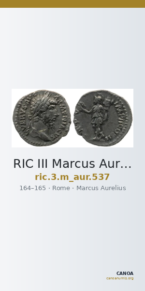RIC III Marcus Aurelius 537 — CANOA