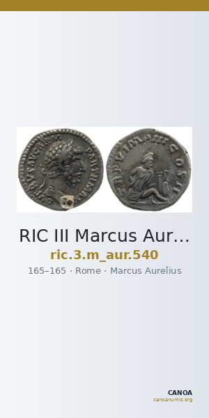 RIC III Marcus Aurelius 540 — CANOA