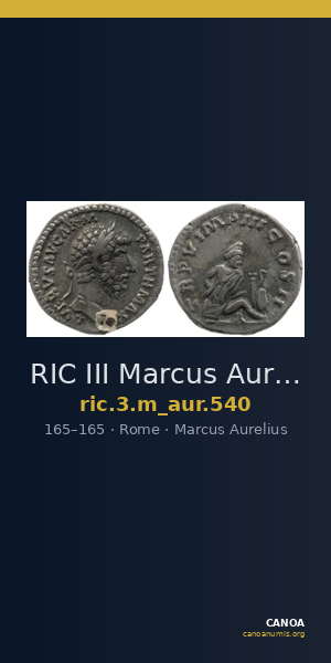 RIC III Marcus Aurelius 540 — CANOA
