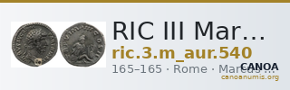 RIC III Marcus Aurelius 540 — CANOA