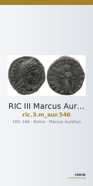 RIC III Marcus Aurelius 546 — CANOA