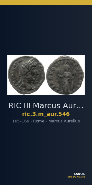RIC III Marcus Aurelius 546 — CANOA