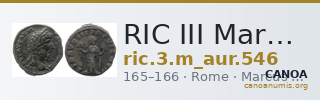 RIC III Marcus Aurelius 546 — CANOA