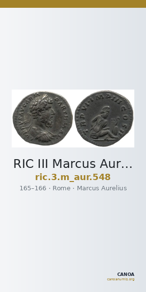 RIC III Marcus Aurelius 548 — CANOA