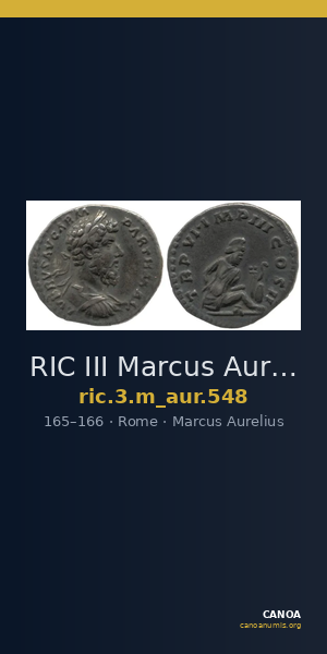 RIC III Marcus Aurelius 548 — CANOA