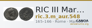 RIC III Marcus Aurelius 548 — CANOA