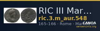 RIC III Marcus Aurelius 548 — CANOA