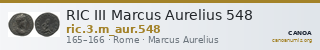 RIC III Marcus Aurelius 548 — CANOA