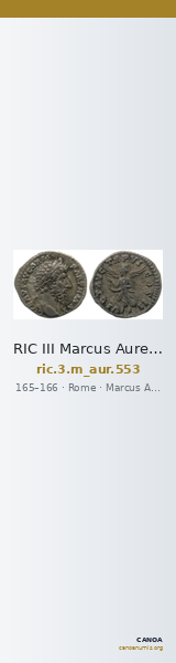 RIC III Marcus Aurelius 553 — CANOA