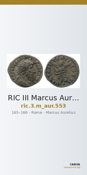 RIC III Marcus Aurelius 553 — CANOA