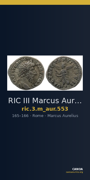 RIC III Marcus Aurelius 553 — CANOA