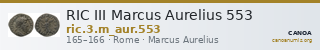 RIC III Marcus Aurelius 553 — CANOA