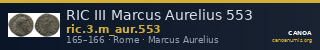 RIC III Marcus Aurelius 553 — CANOA