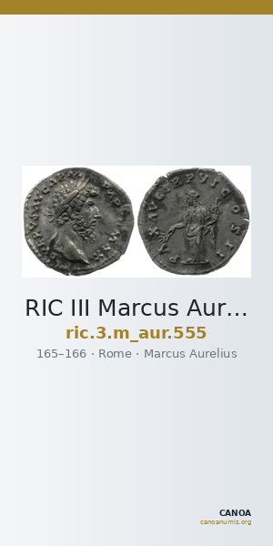 RIC III Marcus Aurelius 555 — CANOA