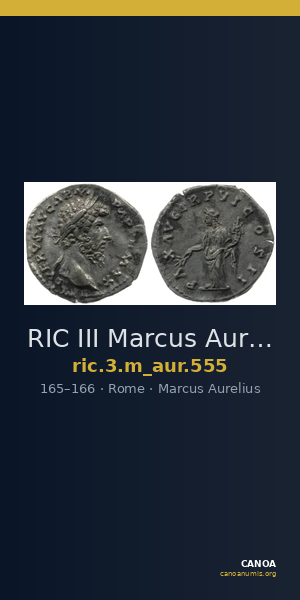 RIC III Marcus Aurelius 555 — CANOA