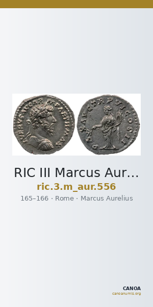 RIC III Marcus Aurelius 556 — CANOA