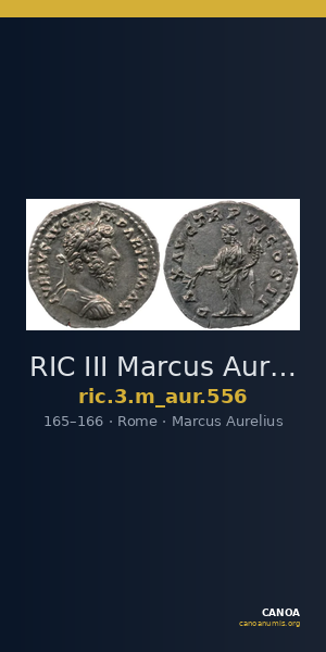 RIC III Marcus Aurelius 556 — CANOA