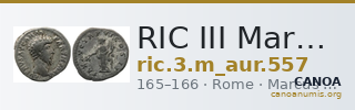 RIC III Marcus Aurelius 557 — CANOA