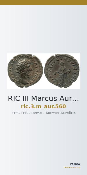 RIC III Marcus Aurelius 560 — CANOA