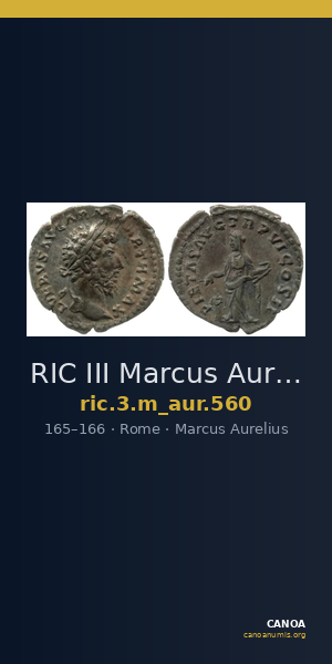 RIC III Marcus Aurelius 560 — CANOA