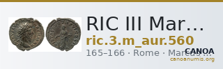 RIC III Marcus Aurelius 560 — CANOA