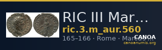 RIC III Marcus Aurelius 560 — CANOA