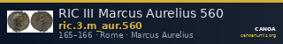 RIC III Marcus Aurelius 560 — CANOA