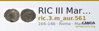 RIC III Marcus Aurelius 561 — CANOA