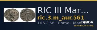 RIC III Marcus Aurelius 561 — CANOA