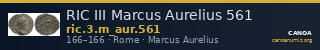 RIC III Marcus Aurelius 561 — CANOA