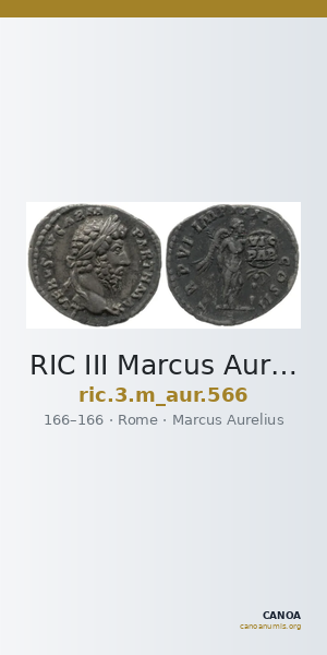 RIC III Marcus Aurelius 566 — CANOA