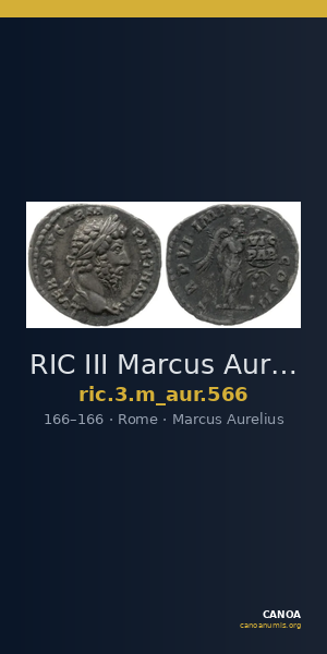 RIC III Marcus Aurelius 566 — CANOA