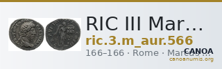 RIC III Marcus Aurelius 566 — CANOA
