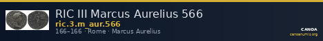 RIC III Marcus Aurelius 566 — CANOA
