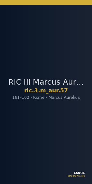 RIC III Marcus Aurelius 57 — CANOA