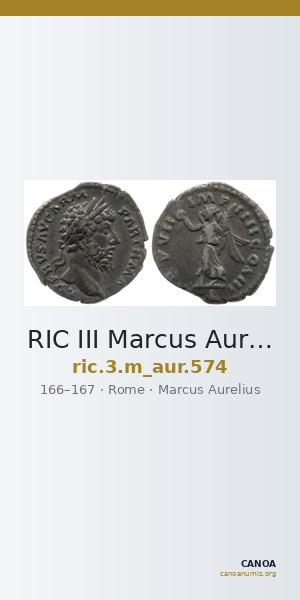 RIC III Marcus Aurelius 574 — CANOA