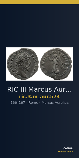 RIC III Marcus Aurelius 574 — CANOA