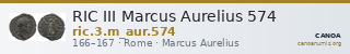 RIC III Marcus Aurelius 574 — CANOA