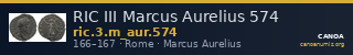 RIC III Marcus Aurelius 574 — CANOA