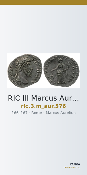 RIC III Marcus Aurelius 576 — CANOA