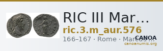 RIC III Marcus Aurelius 576 — CANOA